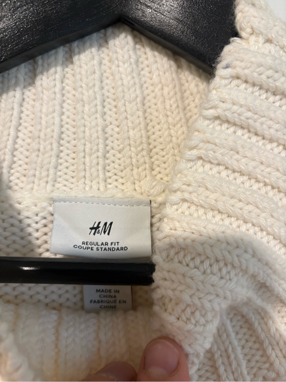 H&M Cream Ribbed Knit Sweater - Picture 2 of 2